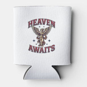 Porta-lata Camiseta de gravura vintage de anjo gótico O Céu E