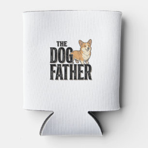 Porta-lata Camiseta De Gravura Vintage Dogfather Corgi Engraç