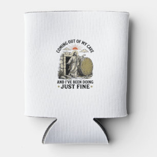 Porta-lata Camiseta de Ressurreição Cristã Saindo da Minha Ca