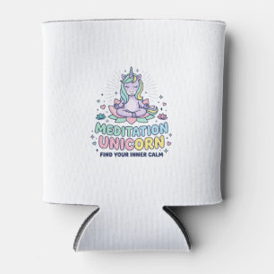 Porta-lata Camiseta de Tipografia Negrito Unicórnio Meditação