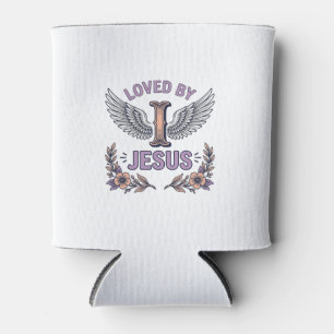 Porta-lata Camiseta Floral Cristã Vintage Amada Por Jesus De
