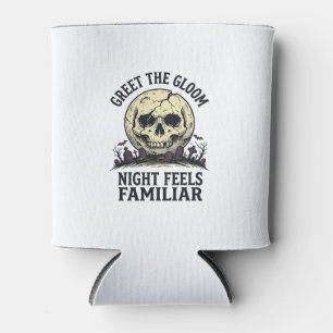 Porta-lata Camiseta Gráfica Crânio Lua Assustadora de Hallowe