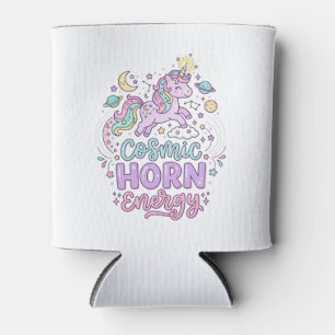 Porta-lata Camiseta Gráfica Unicórnio Chifre Cósmico Energia 