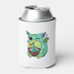 Porta-lata Camiseta Halloween de Gato Ramen Anime Sinistro Pa
