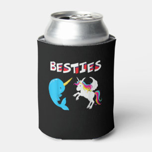 Porta-lata Camiseta Melhor Amigas Unicórnio Divertido e Narva