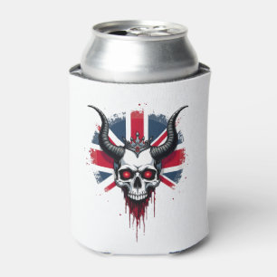 Porta-lata Camiseta Premium com Caveira Britânica e Bandeira 
