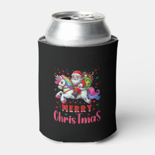 Porta-lata Camiseta Regata de Natal Papai Noel Montado num Un