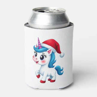 Porta-lata Camiseta sem Mangas Unicórnios Natal_Papai Noel Un