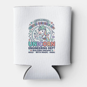 Porta-lata Camiseta T Unicórnio Engenharia Dept Bold Tipograf