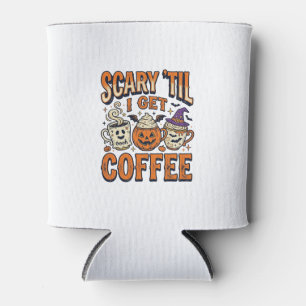 Porta-lata Camiseta Vintage de Café no Halloween Assustador A