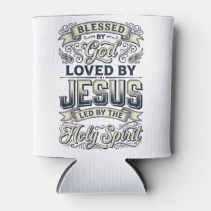 Porta-lata Camiseta Vintage Espírito Santo Jesus Abençoado Po