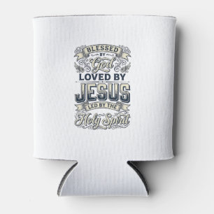 Porta-lata Camiseta Vintage Espírito Santo Jesus Abençoado Po