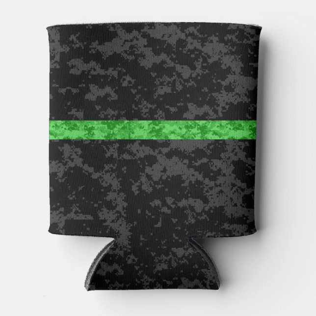 Porta-lata Camo de linha verde fina (Frente)
