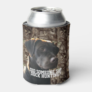 Porta-lata Camo Pato Caçador de Chocolate Pássaro Cão Cerveja