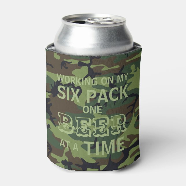 Porta-lata Camo Trabalhando Em Minha Embalagem De Seis Cervej (Can Front)