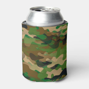 Porta-lata Camoflage pode um bege verde mais fresco de Brown