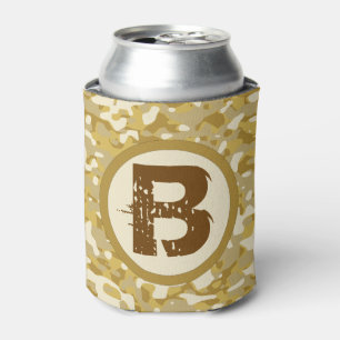 Porta-lata Camouflage Brown Monogramas Caça e Pesca