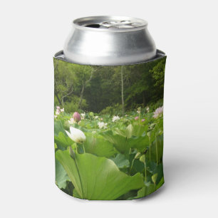 Porta-lata Campo das Flores de Lotus no Jardim de Verão