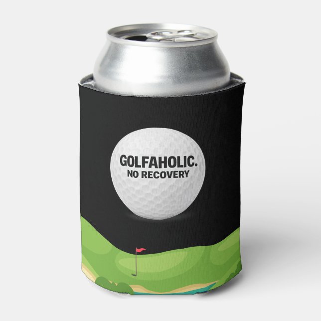 Porta-lata Campo de golfe com ditado engraçado sobre golfista (Can Front)