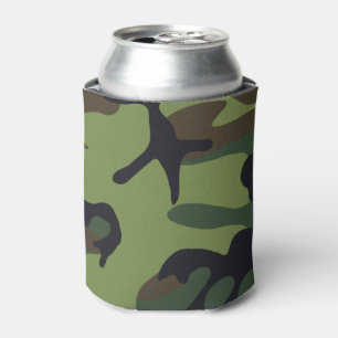 Porta-lata Camuflagem Militar Floresta Verde