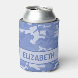 Porta-lata Camuflagem Monogramada Azul