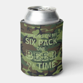 Porta-lata Camuflagem Trabalhando Na Minha Six Pack Uma Cerve