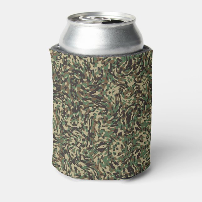 Porta-lata Camuflagem Verde na Moda  (Can Back)
