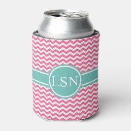 Porta-lata Can Cooler Personalizado - Zigzag Rosa