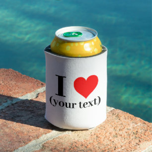 Porta-lata Can Cooler - Personalizar o coração I (seu texto)