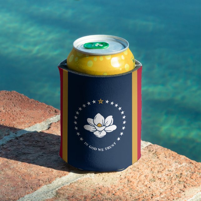 Porta-lata Can Cooler with flag of MIssissippi, USA (Piscina in situ)