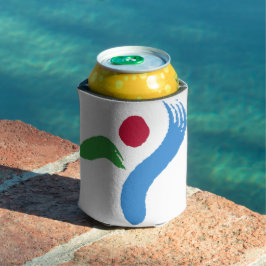 Porta-lata Can Cooler with flag of Seoul, South Korea