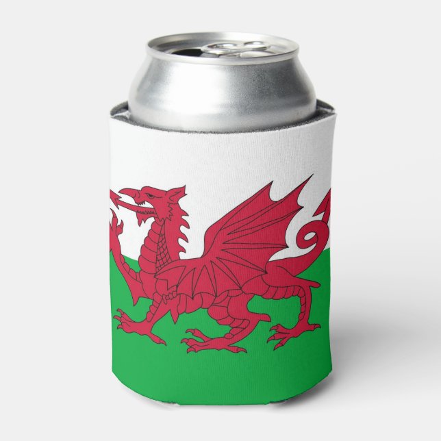 Porta-lata Can Cooler with Wales flag, Reino Unido (Can Front)