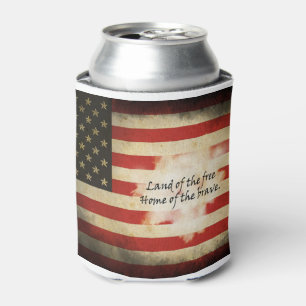 Porta-lata Can Coolers/American Flag/Land of the Free
