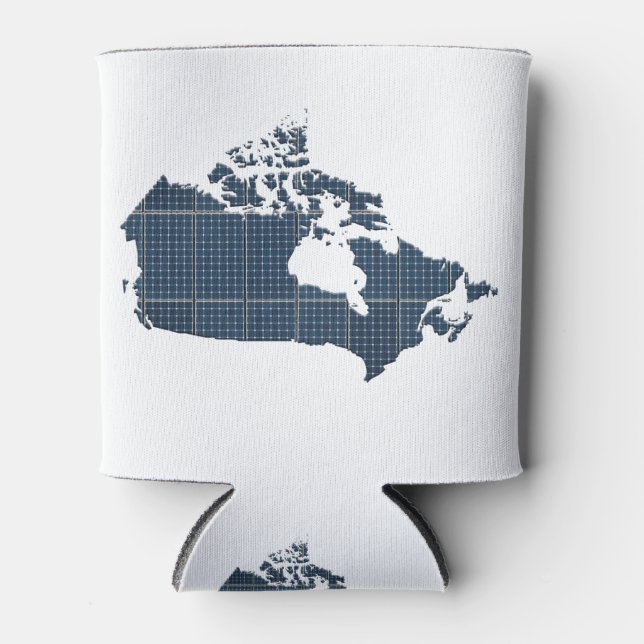Porta-lata Canada Map with solar panel overlay (Frente)