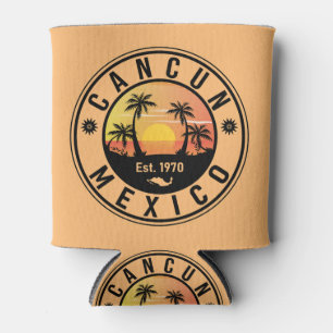 Porta-lata Cancun México Retro Sunset Viagens vintage Souveni