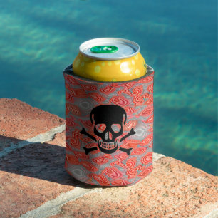 Porta-lata Caneleira de lava Black Skull 2 lados