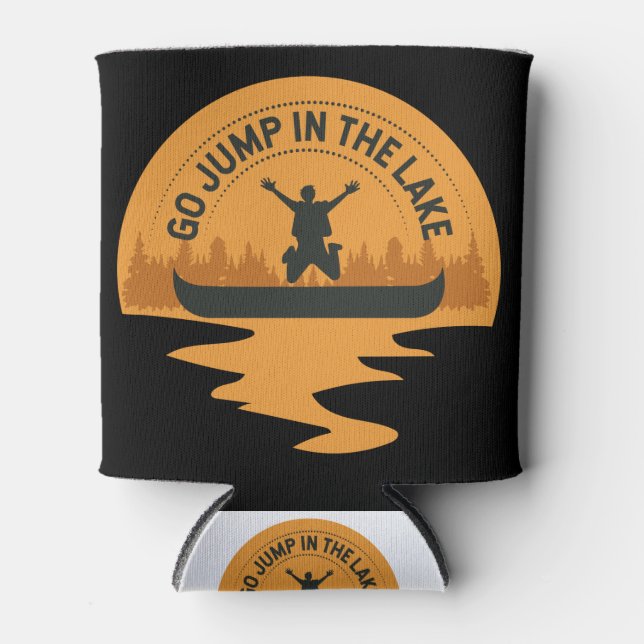 Porta-lata Canoe Go Salta No Lago Canoagem Idea Gift (Frente)