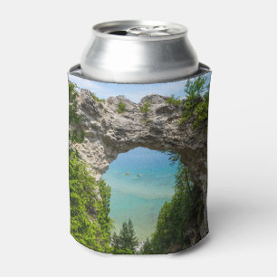 Porta-lata Canoeing na rocha do arco
