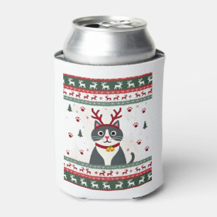 Porta-lata Cantor de Natal Reindeer Feio de Natal