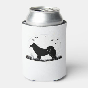 Porta-lata Cão de Hokkaido � Silhueta da Lua de Halloween T C