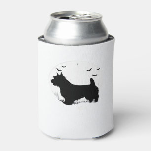 Porta-lata Cão Norfolk Terrier � Silhueta da Lua de Halloween
