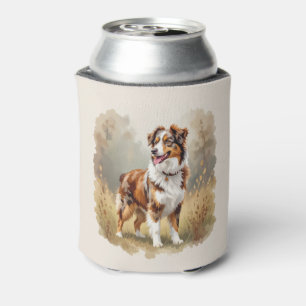 Porta-lata Cão Pastor Australiano Vermelho Merle Aussie