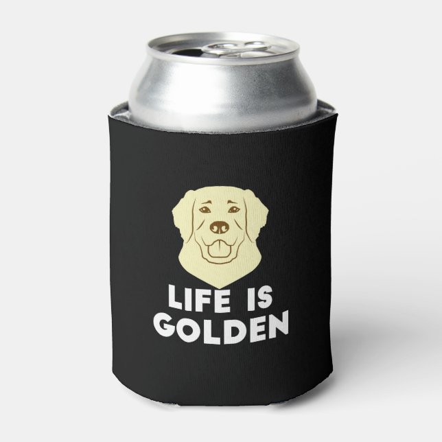 Porta-lata Cão Retriever Dourado - A Vida é Dourada (Can Front)