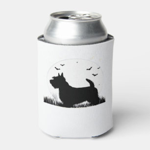 Porta-lata Cão Terrier Skye � Silhueta da Lua de Halloween Cl
