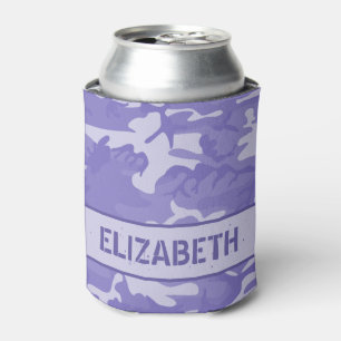Porta-lata Capa de Camuflagem com Monograma Roxo para Lata