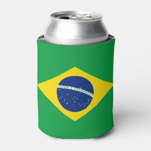 Porta-lata Capa de lata de bandeira patriótica do Brasil