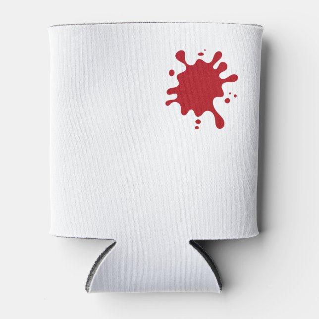 Porta-lata Capa de Lata Personalizada – Design Red Splash (Frente)