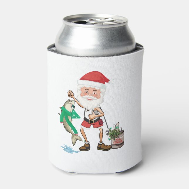 Porta-lata Capas de Pesca Feliz de Natal (Can Front)