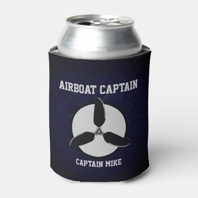 Porta-lata Capitão do Avião Adicionar Nome Beer Cooler (Can Front)