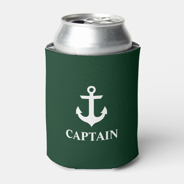 Porta-lata Capitão Náutico Anchor Green (Can Front)